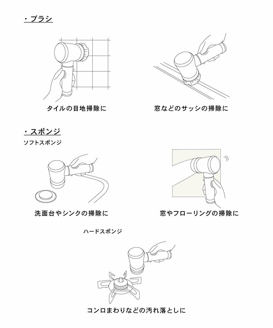出所：パルグループ公式ファッション通販サイト 　3WAY電池式掃除ブラシ