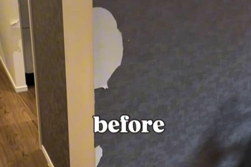 【26万回再生】子供に破られたボロボロの壁紙が激変！26万人が驚いた初心者主婦の【壁紙DIY】下地見えの無惨な状態から、おしゃれなグレー空間への劇的ビフォーアフター