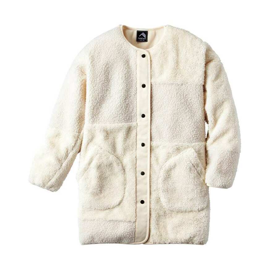 出所：ワークマンオンラインストア レディース防風パッチワークノーカラーロング