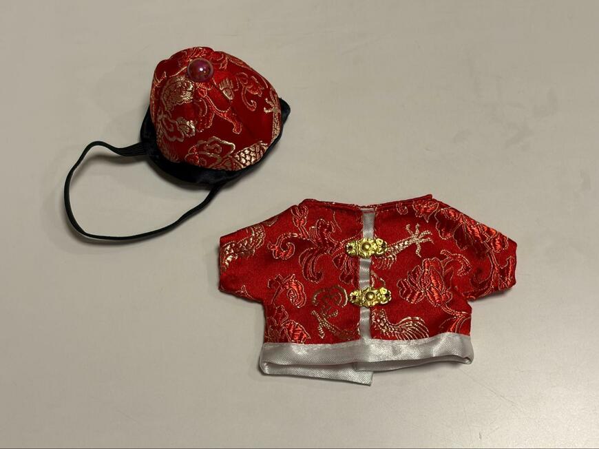キャンドゥ、ぬい用チャイナ服セット RDの画像