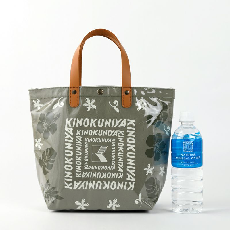 紀ノ国屋「モンステラ柄クリア帆布バッグ」