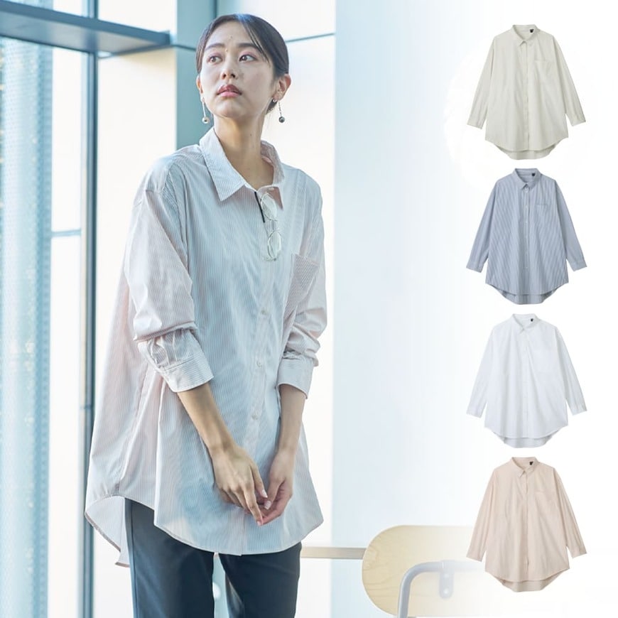 ワークマン公式　レディースシーンレスチュニックシャツ　画像