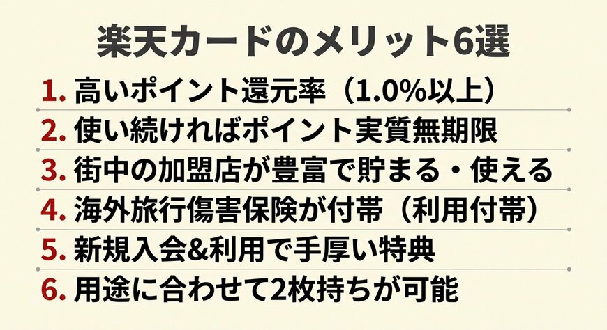 楽天カードのメリット6選