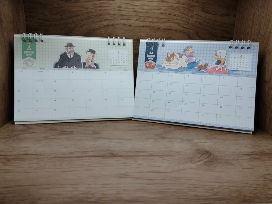 筆者撮影（セリア、世界名作劇場卓上カレンダー）