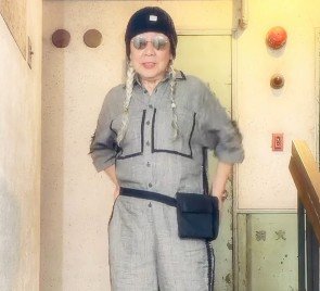 【73歳マダム】自分でリメイクした「ツナギ」コーデ　リボンを使ったオリジナルコーデに胸が躍る