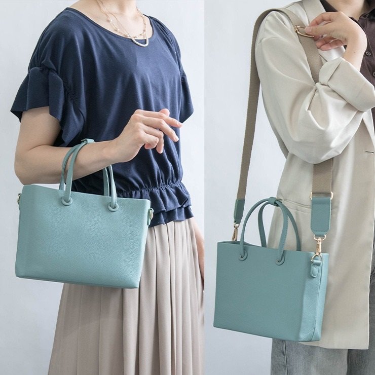 出所：しまむら公式　レディース　牛革スクエア2WAY（新進工房）