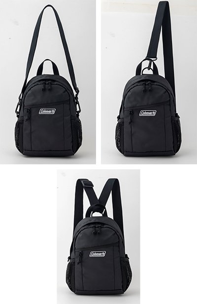 出所：ローソン　Coleman BRAND BOOK #07 WALKER 3WAY BAG BLACK clear package