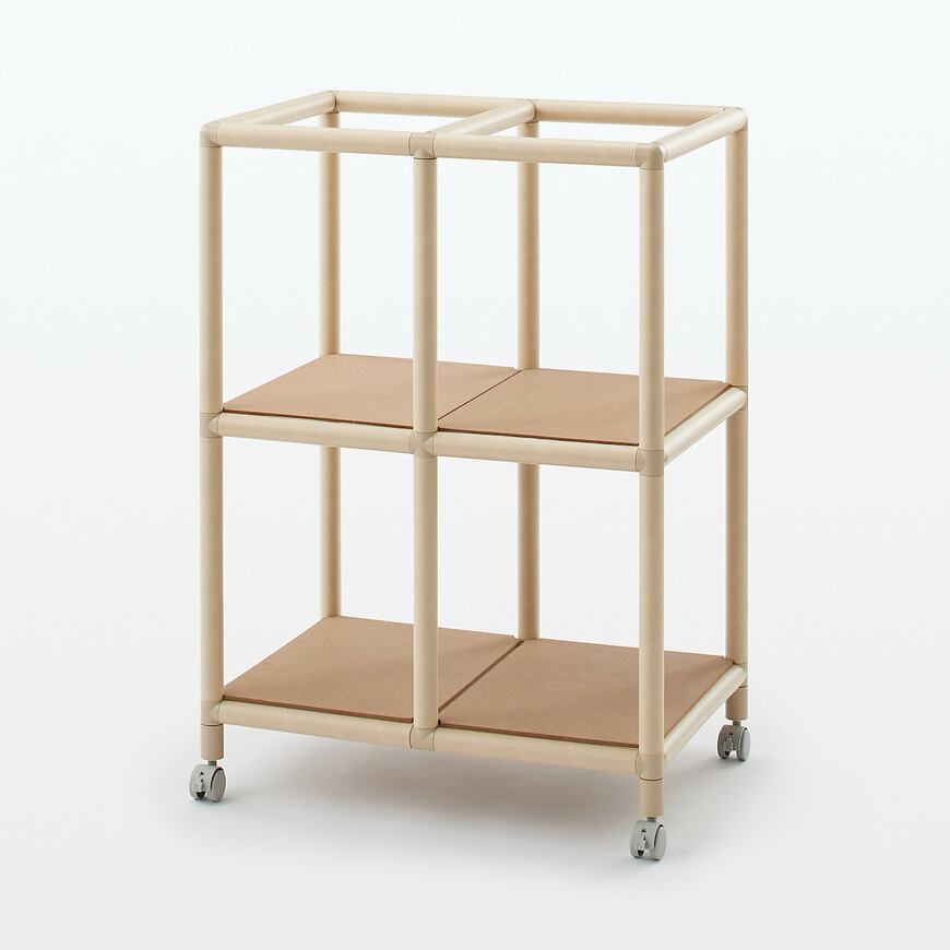 出所：無印良品 紙管ラック　2段×2列