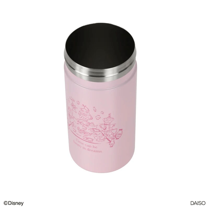 出所：ダイソー公式　ペットボトルがそのまま入るステンレスボトル B（ふしぎの国のアリス）