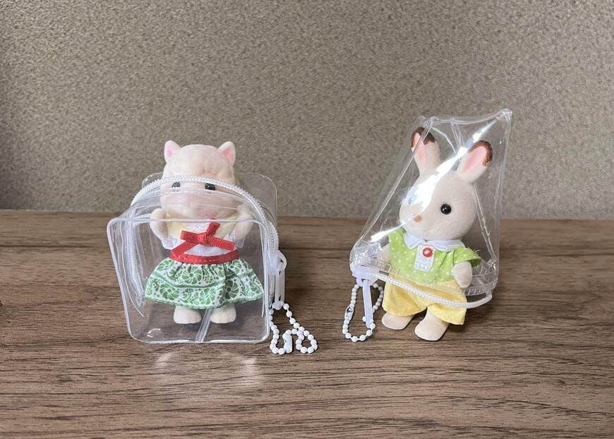 キャンドゥ、ぷちっとマスコットポーチ(キューブ型)・ぷちっとマスコットポーチ(テトラ型)画像