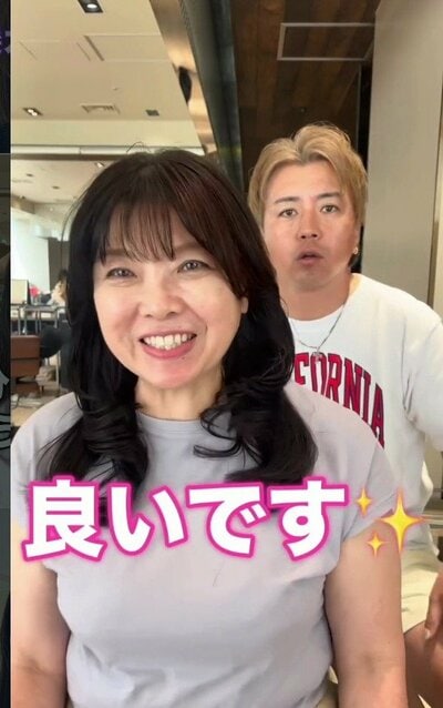 ピンなしでも自然に流れるようになった、アフターの前髪