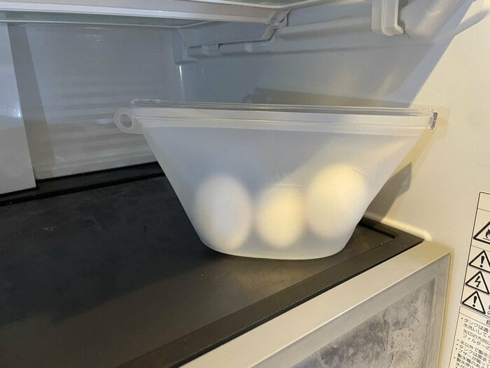 実際にMサイズの卵を入れてみました