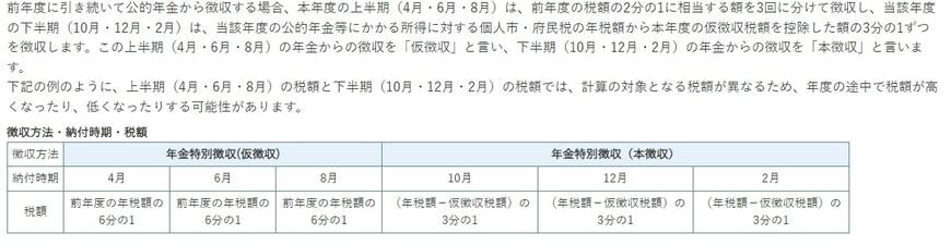 出所：豊中市「公的年金からの特別徴収額が10月から急に高くなったのはなぜですか」