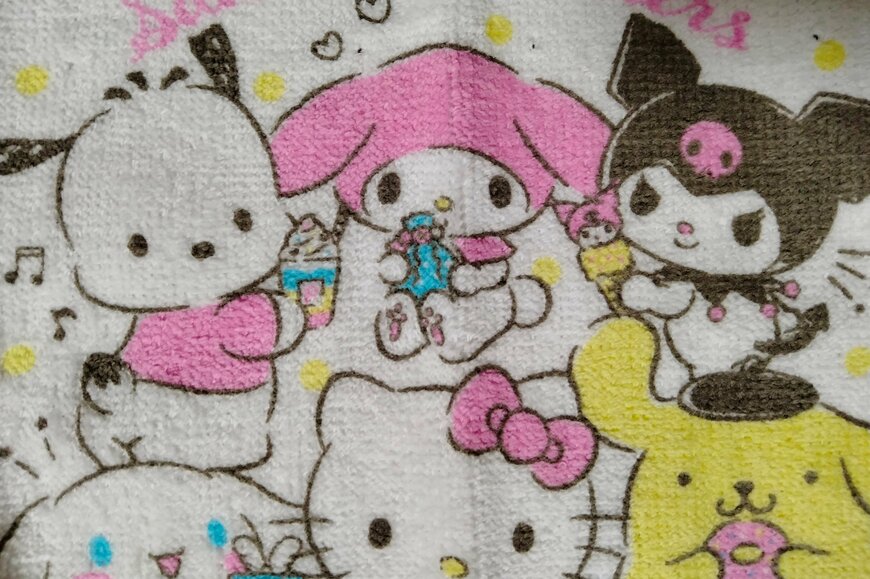 筆者撮影（キャンドゥ、タオルハンカチ M/X ショッピング）