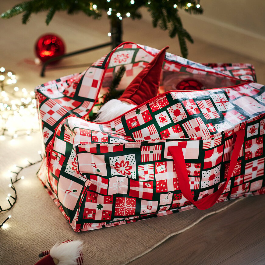 クリスマス模様の収納バッグの別カット