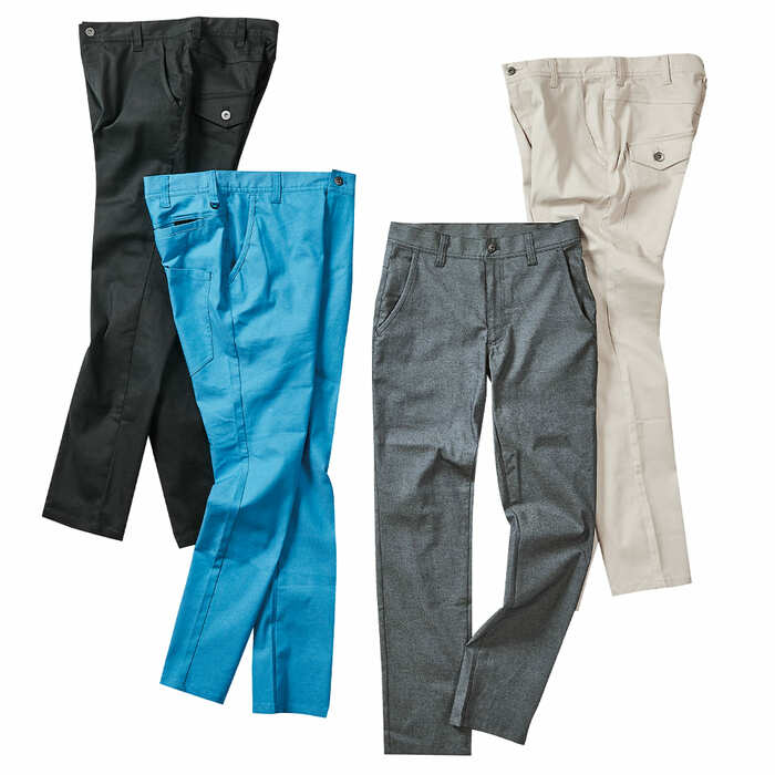 動きフィット綿ツイルゴルフパンツ