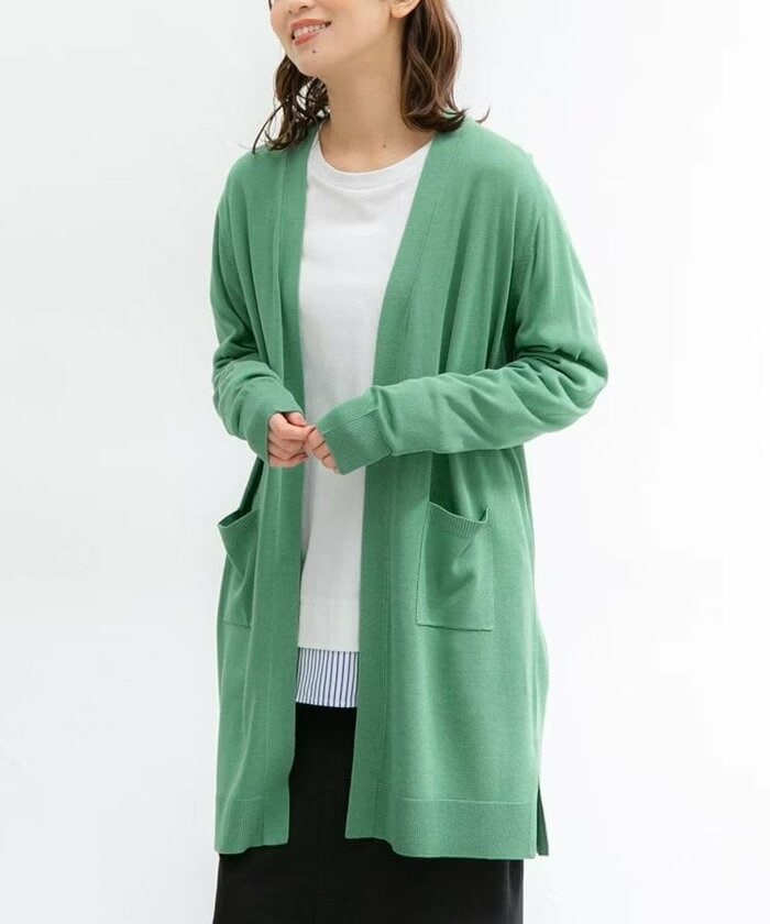 花粉対策ロングトッパーカーデ