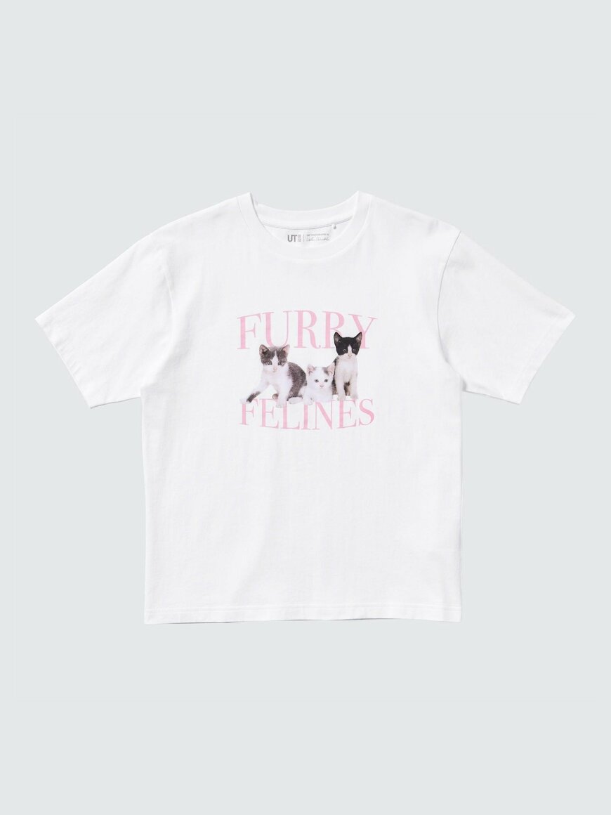 出所：ユニクロ公式　キャット・フォトグラフ UT/リラックスフィット
