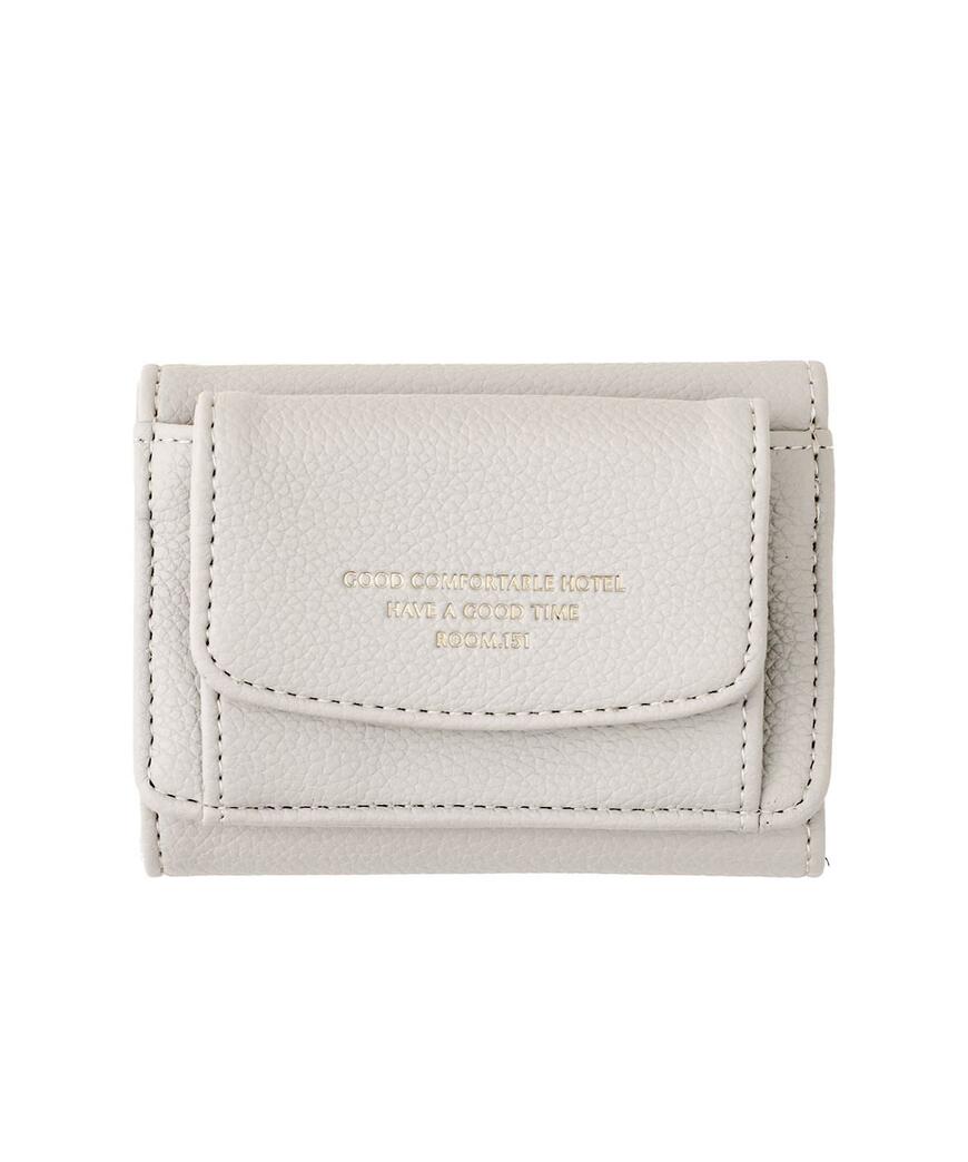 3COINS、箔押し三つ折りウォレット画像