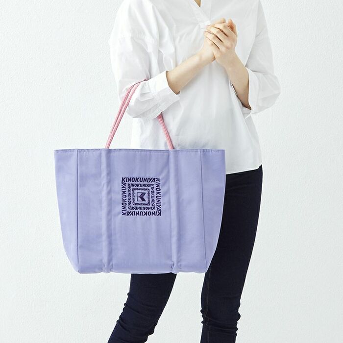 紀ノ国屋　ロープハンドル保冷バッグ　パープル