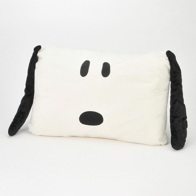 出所：しまむら公式　ダイカット枕（43×63cm・PEANUTS）／すまし顔