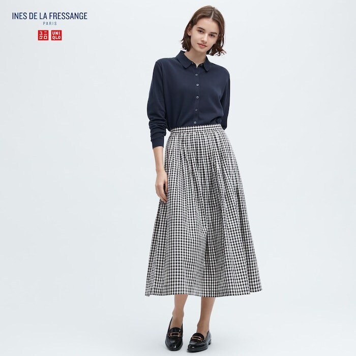 出所：ユニクロ公式オンラインストア コットンツイルギャザースカート（ギンガムチェック）