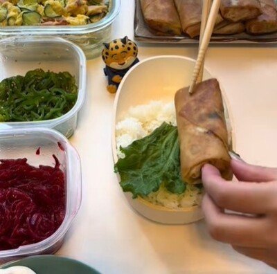 仕事に行きたくない彼氏に作る「ド級の春巻き弁当」に驚き！