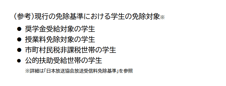 出所：日本放送協会「日本放送協会放送受信料免除基準」の一部変更について