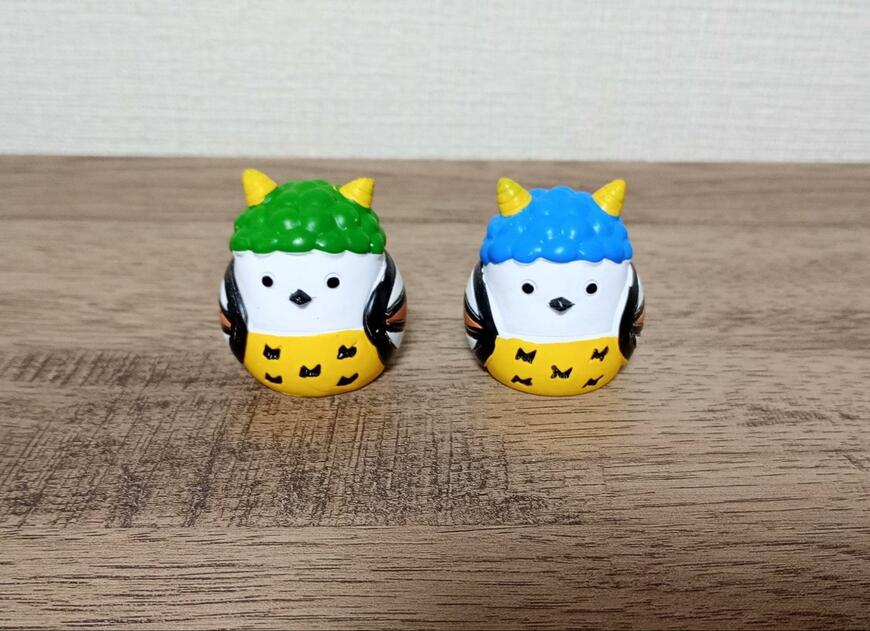 筆者撮影（キャンドゥ、リトルフレンド ツノ2本鬼 シマエナガ）