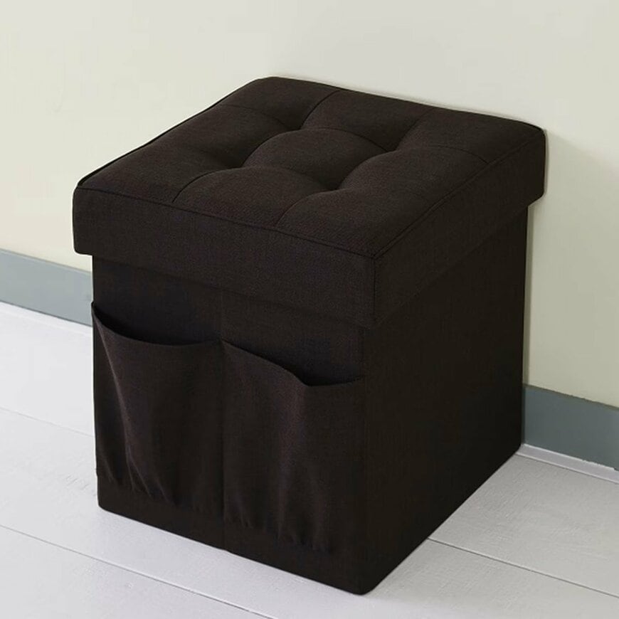 ニトリ公式通販ニトリネット　収納もできる折りたたみスツール（幅38cm DBR）の画像