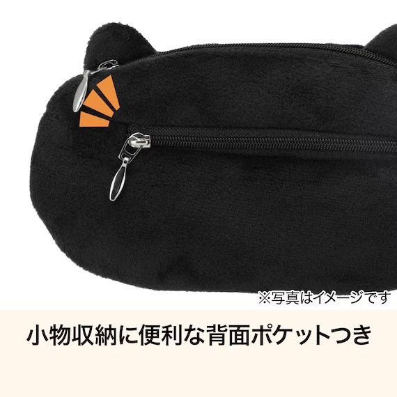 ニトリ公式 ガジェットケース(デコネコDH02 ブラック)