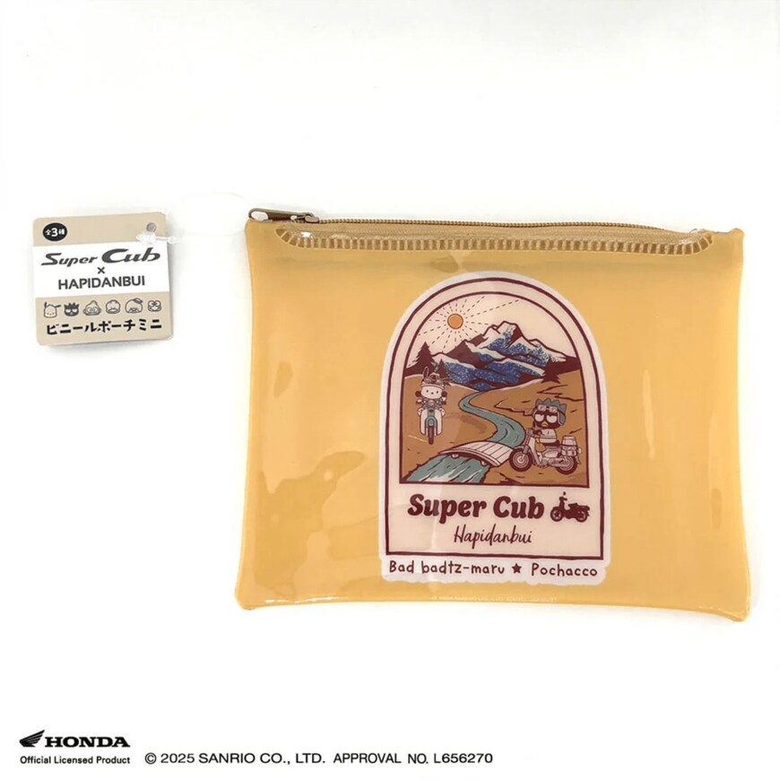ワッツ公式 Super Cub × はぴだんぶい ビニールポーチミニ 362617 画像