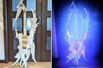 「どちらもダンボール」熱狂的ファンが作った「天使のギター」光り輝くボディの再現性に感動してしまう