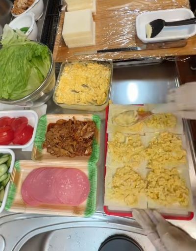 サンドイッチ弁当を作ります