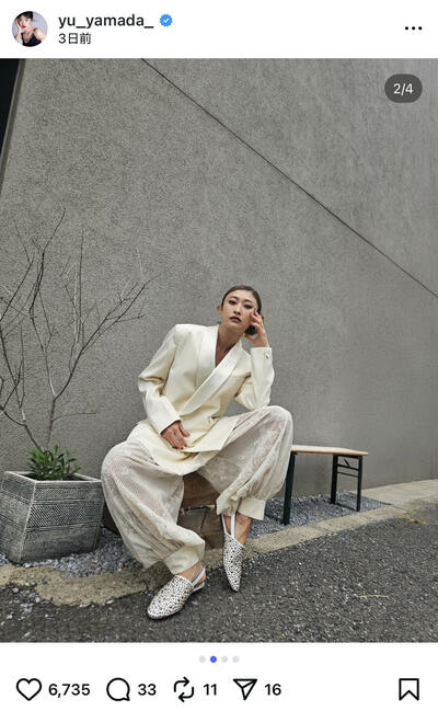 山田優のInstagram投稿