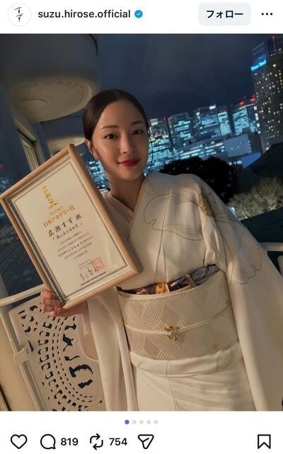 広瀬すずのInstagram投稿