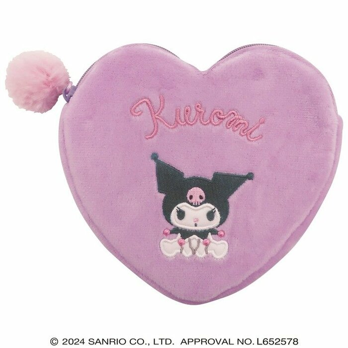 クロミのデザインがかわいいハートポーチ