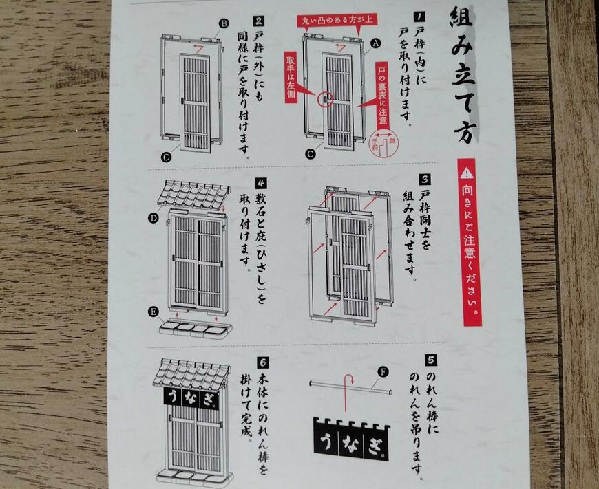 筆者撮影（セリア、ミニチュア 玄関扉＆のれん）