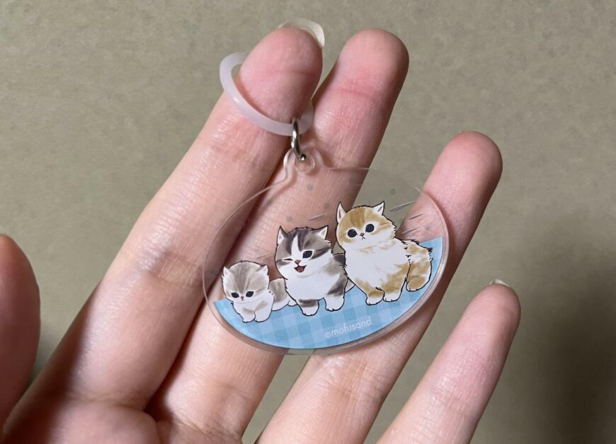 セリア、mofusandアクリルアンブレラチャーム画像