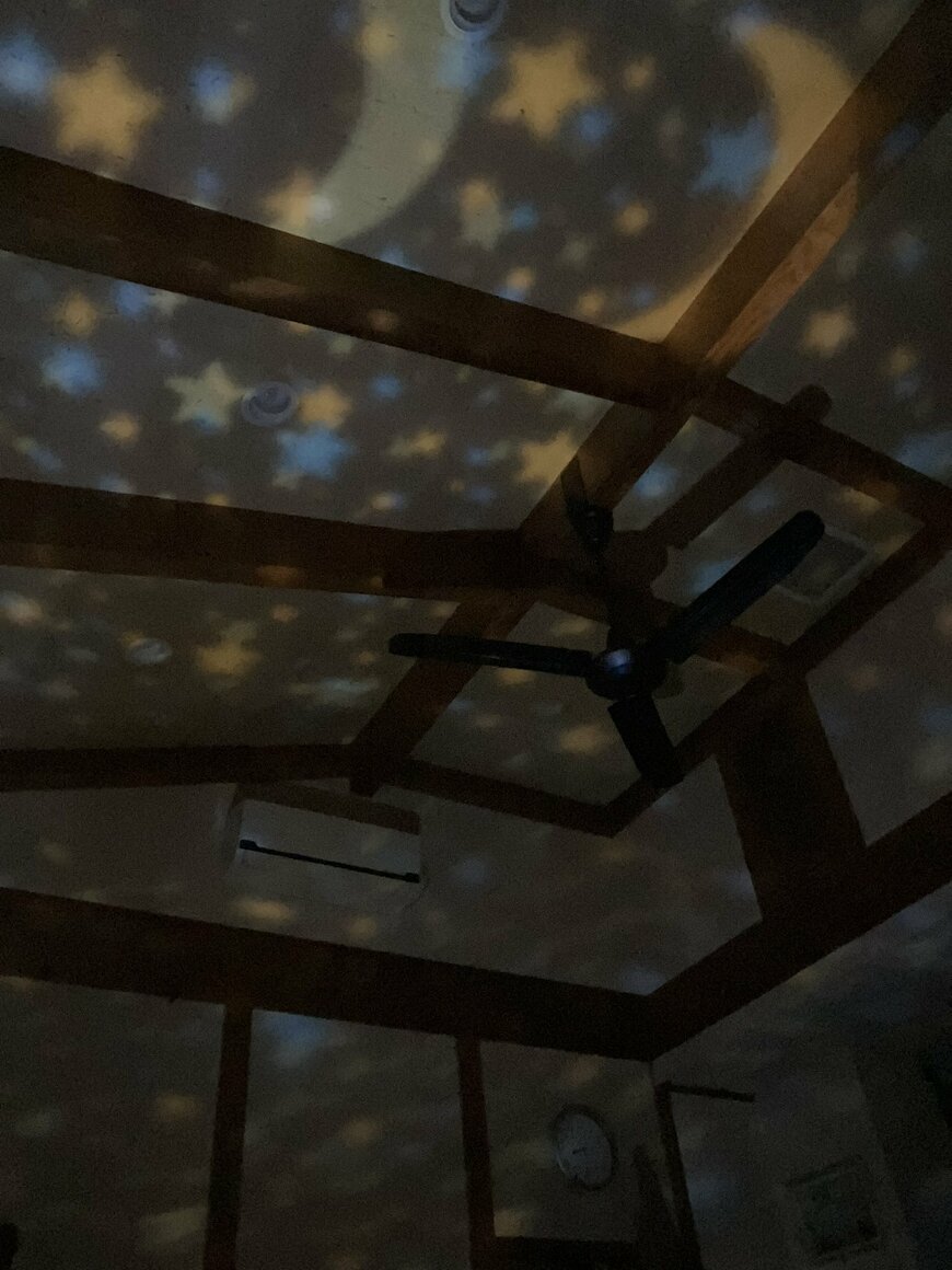 真っ暗な部屋に映されたプラネタリウム