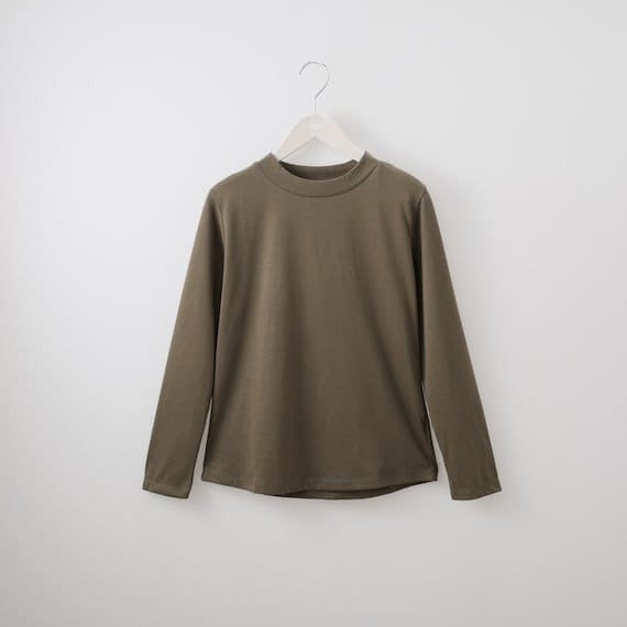 ニトリ公式　ベーシックモックネックＴシャツ