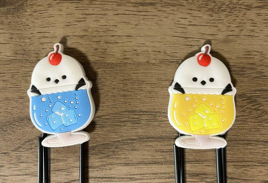 キャンドゥ、ビッグクリップ2P ソーダの中にシマエナガ 画像