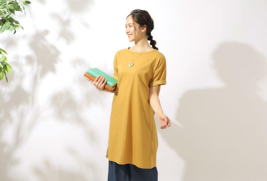 【汗ジミ防止/接触冷感/UV】夏も好きな色を着よう 欲ばりチュニックワンピース