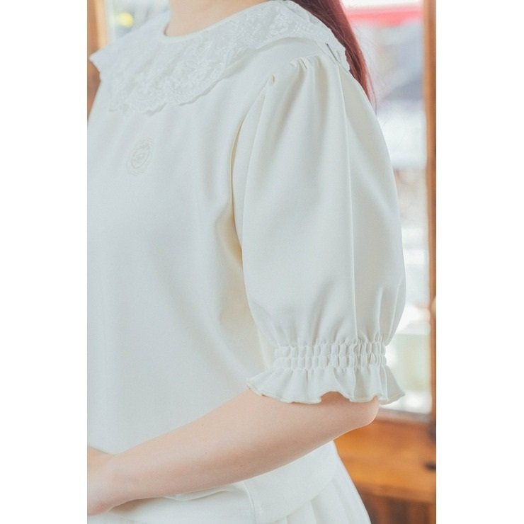 しまむら公式 レディース レース襟プルオーバー(青木美沙子)