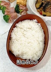 【看護師母さんが作るお弁当】麻婆茄子お弁当にどう詰める？迷った末の詰めワザが見事！