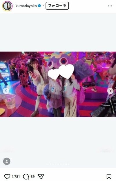 熊田曜子のInstagram投稿