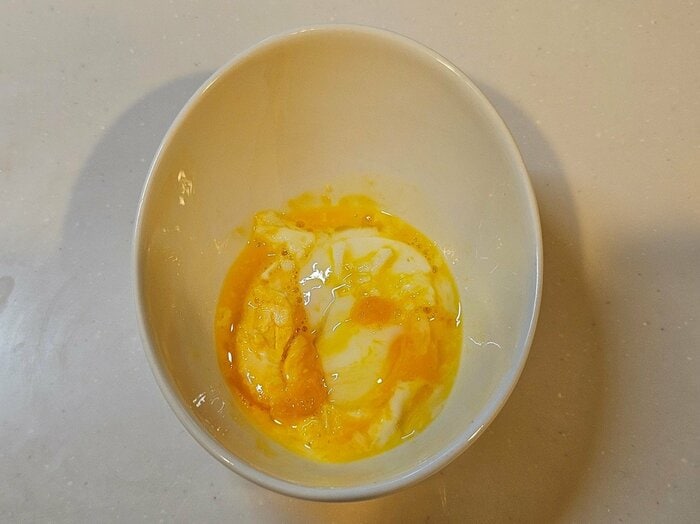 半熟感を楽しみたい場合は、レンジでの加熱時間を短くして調整するといいかも!