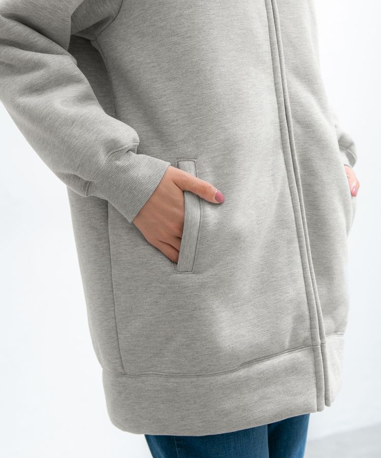 出所：ハニーズ公式通販 裏ボアロングパーカー