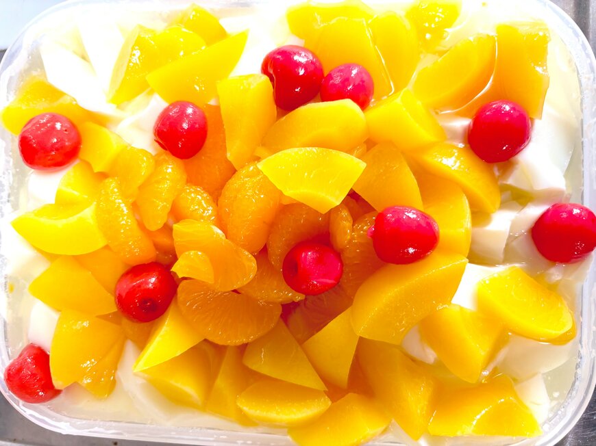 お弁当のデザートの杏仁豆腐