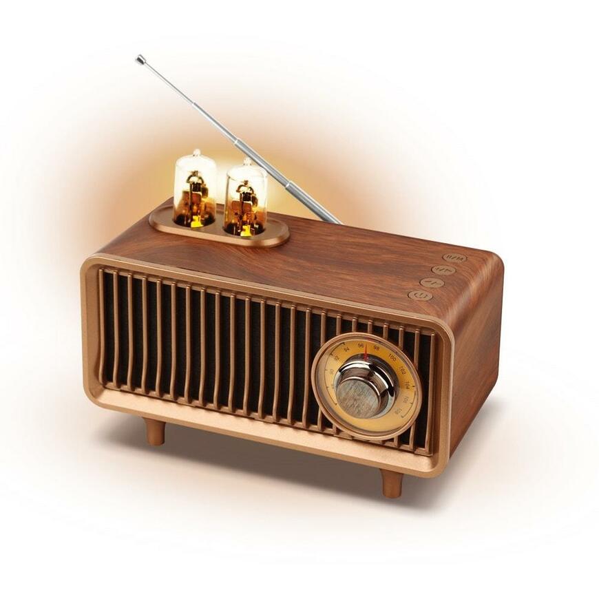 ゲオ、Bluetooth FM付きレトロスピーカー AS19 BR画像